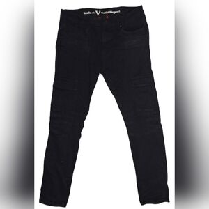 Mens Stacked Black Cargo X Jeans
